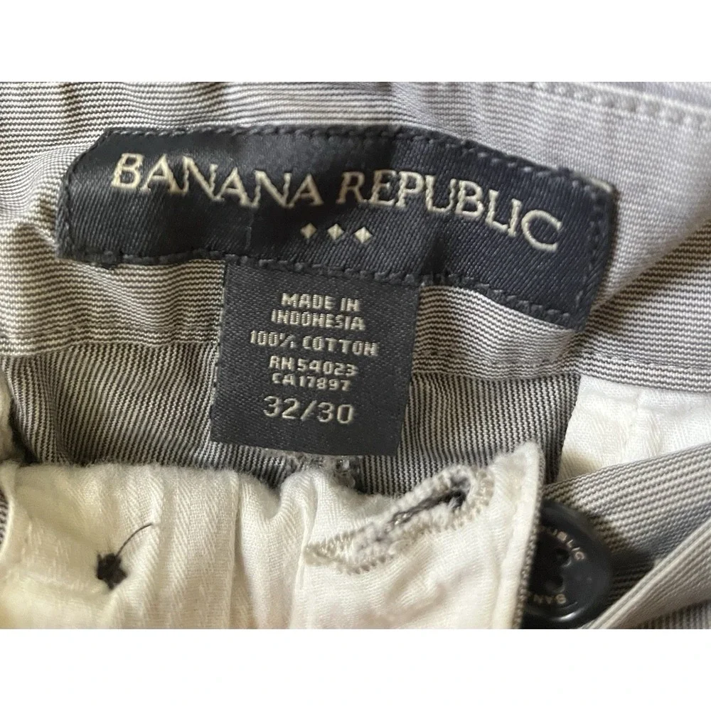 Banana Republic Khaki Wide Leg Pants 32x30 Beige Cotton Casual Dress Trousers